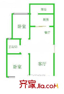 世界城 2室 戶型圖