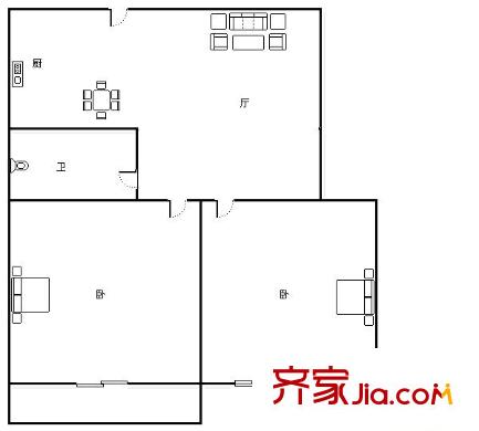 什錦小區(qū)二期戶型圖什錦二期 2室 戶型圖 2室2廳1衛(wèi)1廚