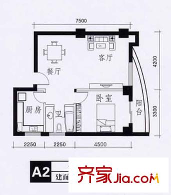 航天星苑 戶型圖