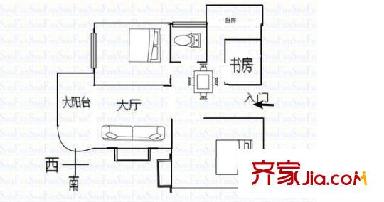 凱旋花園 3室 戶(hù)型圖