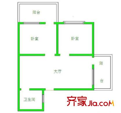 凱旋花園 2室 戶型圖