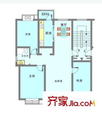 航天星苑戶型圖3室2廳 戶型圖 3室2廳1衛(wèi)1廚
