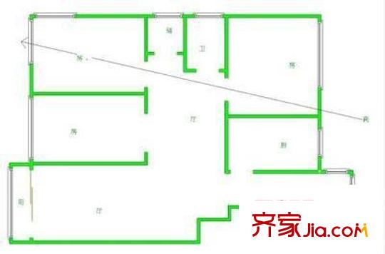 五洲大廈 4室 戶型圖