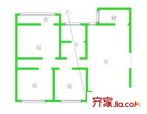 五洲大廈 4室 戶型圖