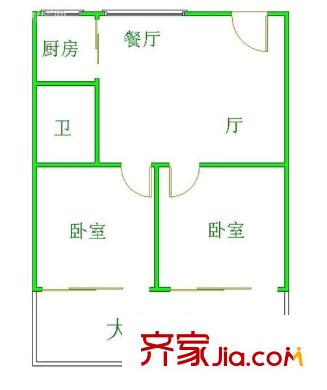 博雅星城 2室 戶型圖