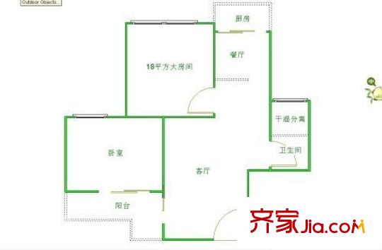 左海公寓 2室 戶型圖