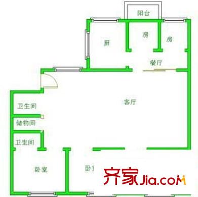 左海公寓 4室 戶型圖