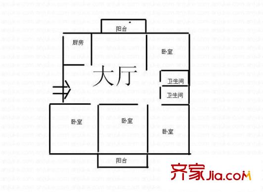 億力名居 4室 戶型圖