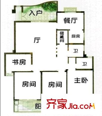 億力名居 4室 戶型圖