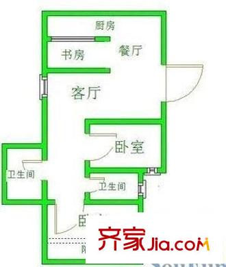 三利花園 3室 戶型圖