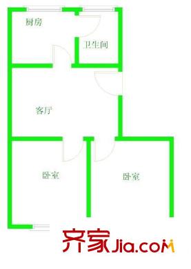金明苑 2室 戶型圖