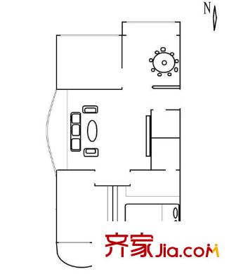 金明苑 3室 戶型圖