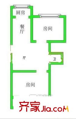南臺新苑水仙園 2室 戶型圖