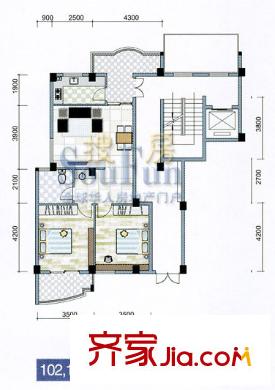 羅馬生態(tài)園戶型圖2室1廳1衛(wèi)1廚