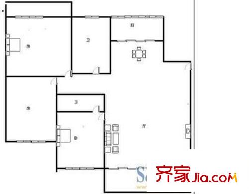 九龍城 3室 戶型圖