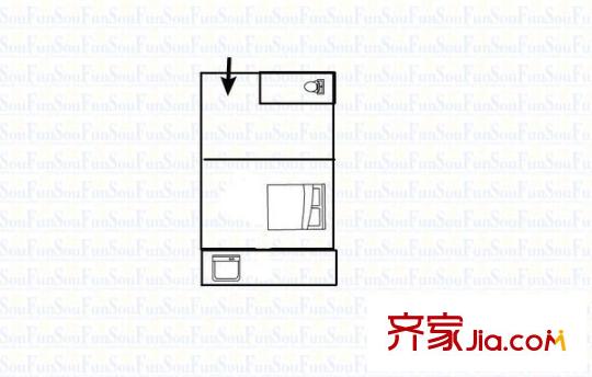 九龍城 1室 戶型圖