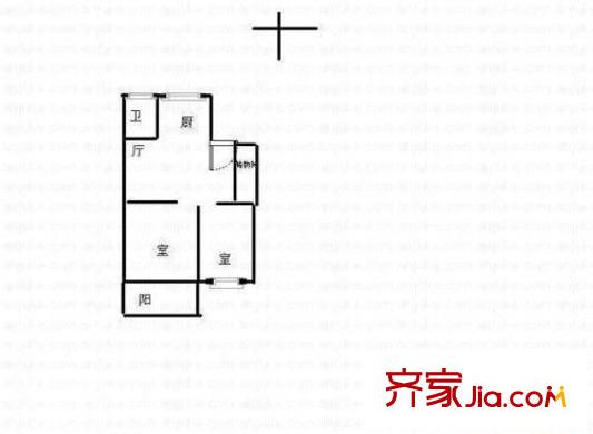 環(huán)北一村 2室 戶型圖