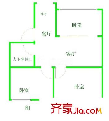 環(huán)北一村 3室 戶型圖