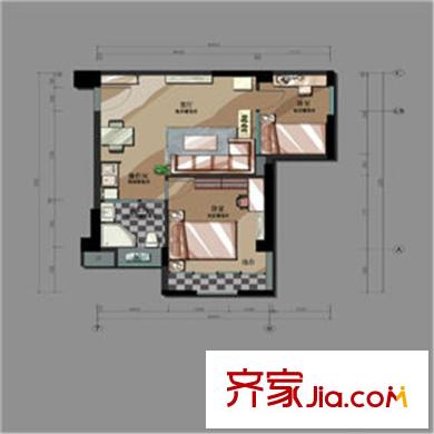 觀風(fēng)亭新苑 1室 戶型圖