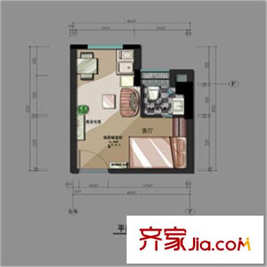 觀風(fēng)亭新苑 1室 戶型圖
