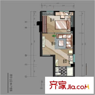 觀風(fēng)亭新苑 1室 戶型圖