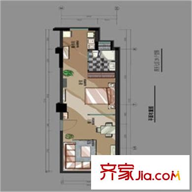觀風亭新苑 1室 戶型圖