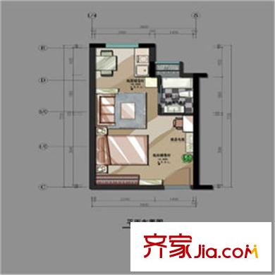 觀風亭新苑 1室 戶型圖