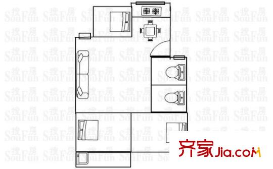 福興嘉園 3室 戶型圖