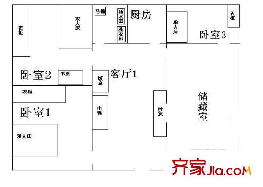 華電大廈戶型圖戶型圖 4室2廳