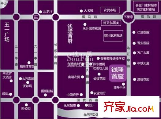 福晟錢隆首座交通圖錢隆首座地段