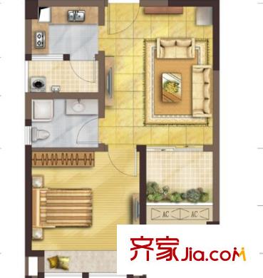 桂苑西村戶型圖1室1廳 1室1廳