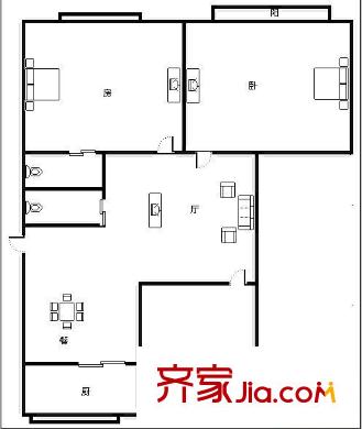 東錦新苑 3室 戶型圖