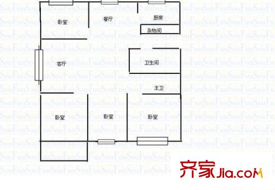東錦新苑 4室 戶型圖