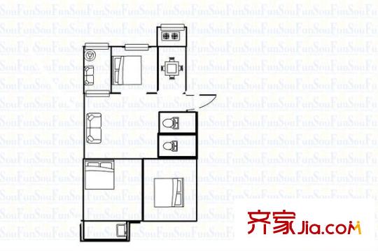 東錦新苑 3室 戶型圖