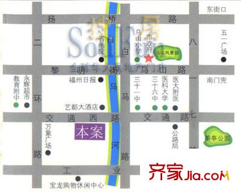 中茵名仕花城交通圖
