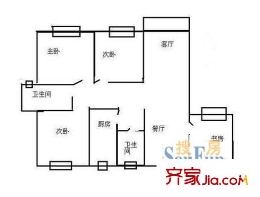 徐東四期公寓戶型圖徐東四期公寓 戶型圖 4室2廳2衛(wèi)1廚
