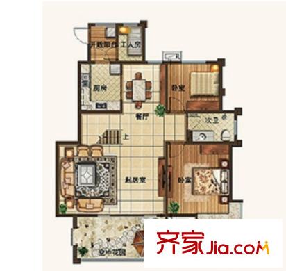 臨江府戶型圖3室2廳 戶型圖 3室2廳1衛(wèi)1廚
