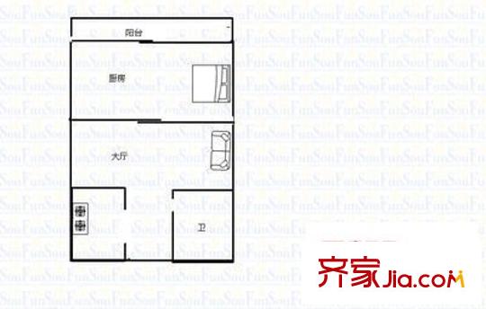 好家碧玉 1室 戶型圖
