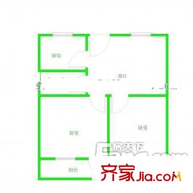 福州 亞峰小區(qū) 2室戶型圖
