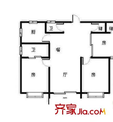瓜果城 3室 戶型圖