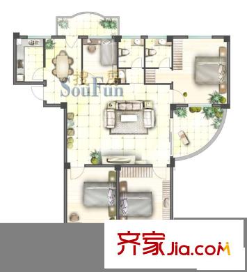  濱海高湖秋月 4室戶型圖