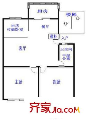 白馬河新村 3室 戶型圖