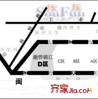 融僑錦江D區(qū)交通圖
