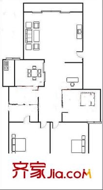 世紀(jì)東方 3室 戶型圖