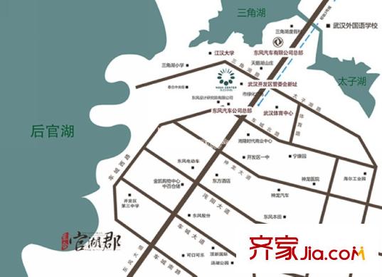 官湖郡交通圖區(qū)位圖