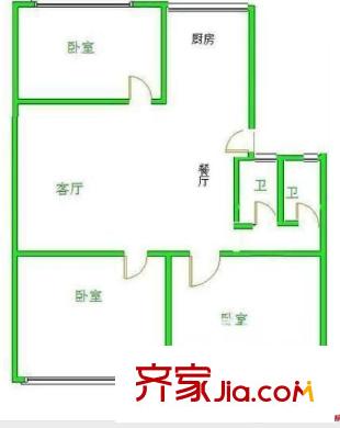 南臺商貿(mào)中心 3室 戶型圖