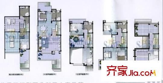 中天桂湖云庭 4室 戶型圖
