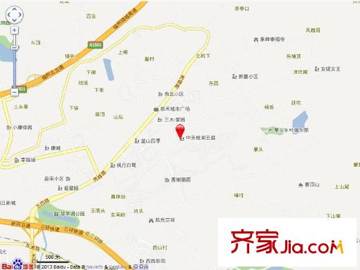 中天桂湖云庭交通圖