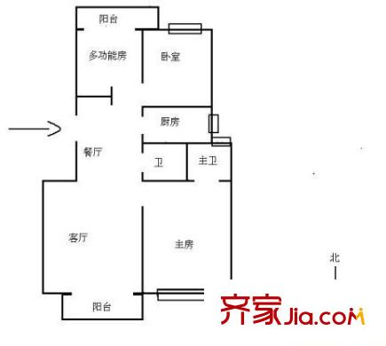 御景臺花園 3室 戶型圖
