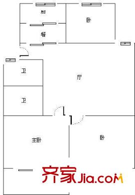 萬佳馨苑 3室 戶型圖